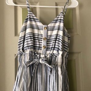 Blue striped dress